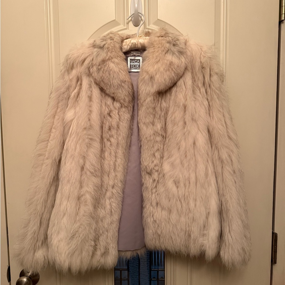 Saga Furs Cream Fur Jacket